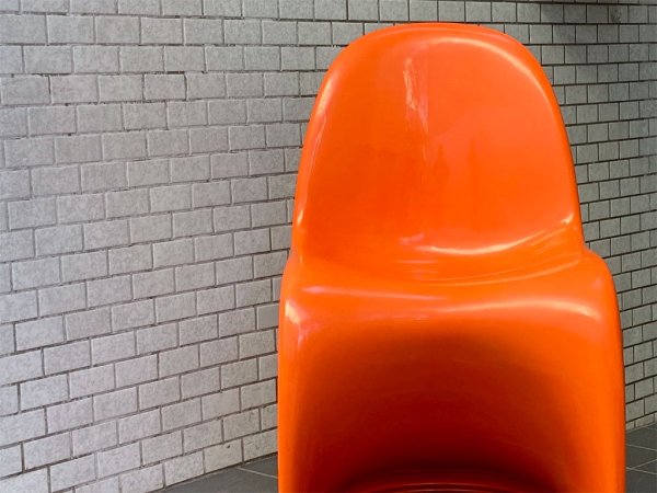 ハーマンミラー Herman Miller 1974年製 ビンテージ パントンチェア Panton Chair オレンジ GFRP製 ヴァーナー・パントン ミッドセンチュリー ■