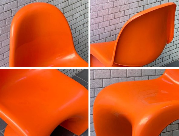 ハーマンミラー Herman Miller 1974年製 ビンテージ パントンチェア Panton Chair オレンジ GFRP製 ヴァーナー・パントン ミッドセンチュリー ■