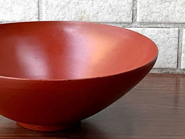 赤木明登 葉反鉢 中鉢 薄鉢 ボウル 碗 丼 朱 漆塗 直径18.5cm 輪島塗 作家作品 伝統工芸 桃居購入 ■