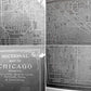 ビジョン・スタジオ Vision Studio シカゴ 地図 プリント ポスター City Map of Chicago グレー 額装品 Crate&Barrel取り扱い アメリカ ♪