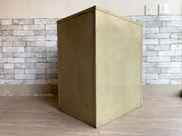 くろがね工作所 ART METAL WORKS Kurogane ジャパンビンテージ スチール製 ファイリングキャビネット 2段 鍵無し モスグレー レトロ インダストリアル ●