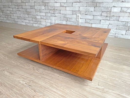 サンコー SUNKOH プロント リビングテーブル PRONTO Living Table  正方形 Square ウォールナット材 無垢材 ●