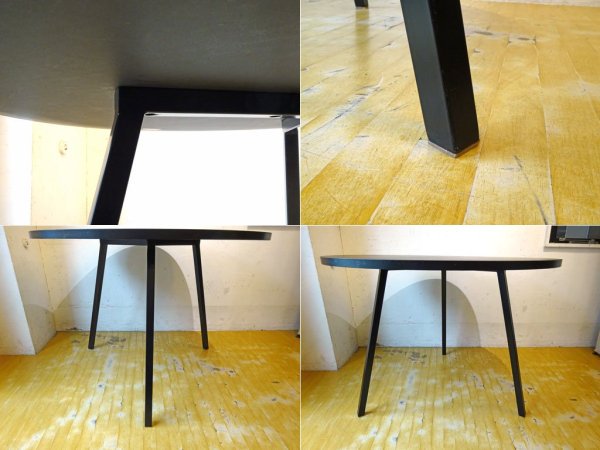 ヘイ HAY ループスタンド ラウンド ダイニング テーブル LOOP STAND ROUND TABLE ブラック リノリウム天板 デンマーク 北欧家具 ★