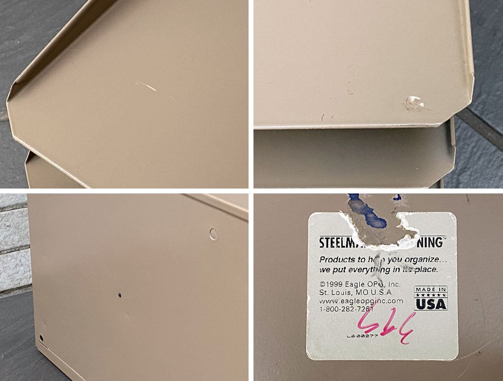 USビンテージ US Vintage スチール ウォールレターラック 壁掛け インダストリアル ■