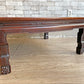 アジアン家具 無垢材 座卓 角座卓 ローテーブル 古家具 レトロ 獅子 W74cm 伝統工芸 ●