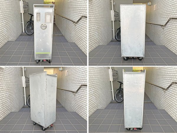 ジャパンエアライン JAPAN AIRLINES JAL 日本航空 ミールカート サービストローリー 機内食運搬用 ハーフサイズ シルバー 什器 希少 ■