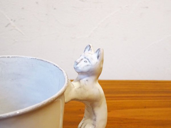 アスティエ・ド・ヴィラット ASTIER de VILLATTE セツココレクション Setsuko Collection マグカップ 猫ハンドル H.P.FRANCE ★