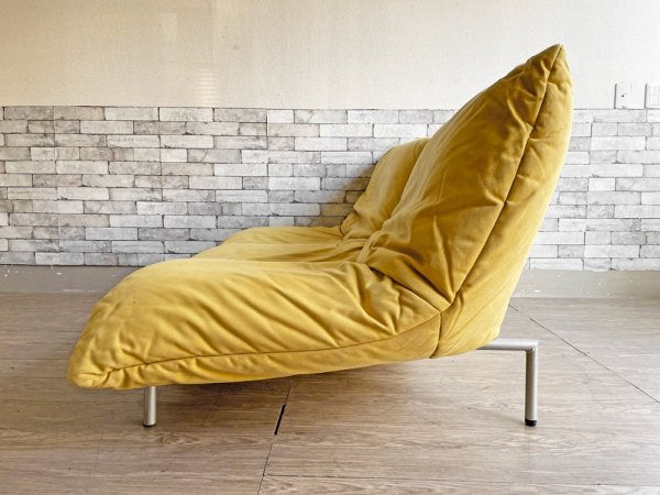 リーンロゼ ligneroset カラン Calin 2P ソファ リクライニングソファ タイプ2 ウルトラスエード イエローカラー スチール脚 パスカル・ムルグ フランス ●