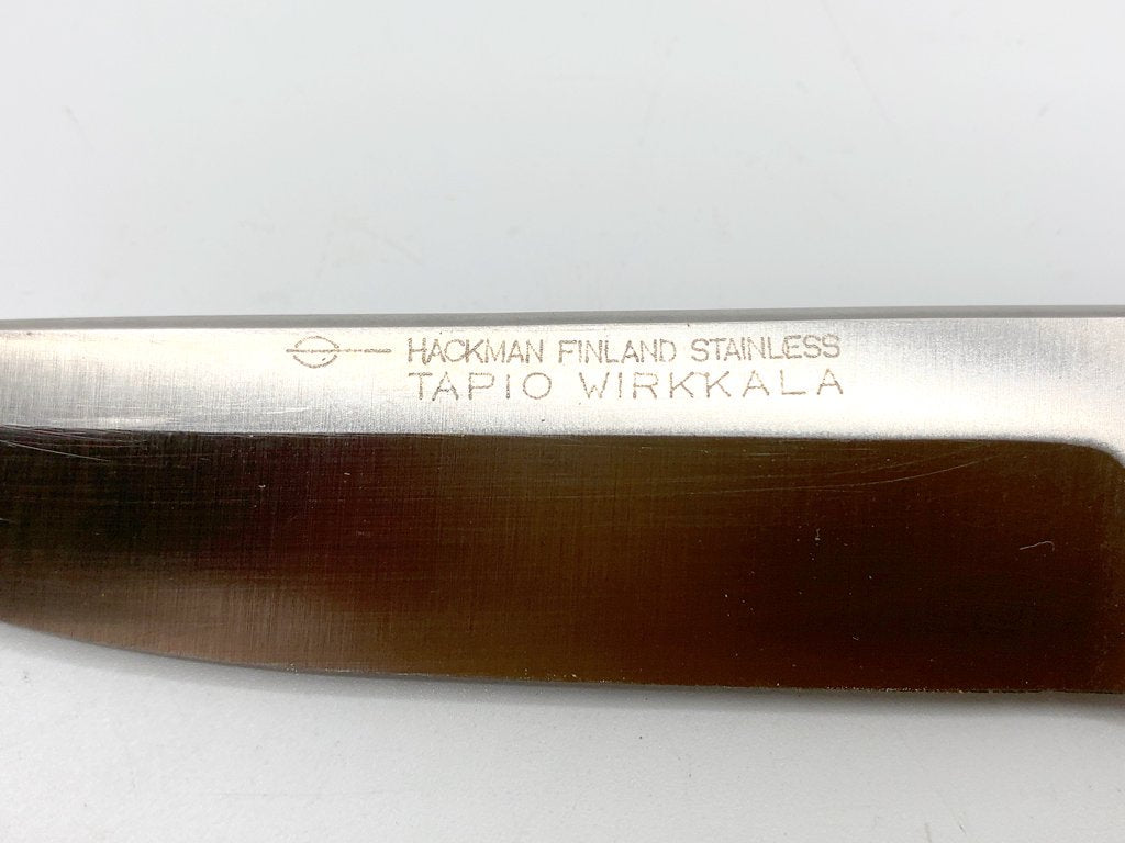 ハックマン Hackman プッコナイフ PUUKKO Knife ステンレス 22cm レザーケース付 タピオ・ヴィルカラ フィンランド 北欧ビンテージ 希少 ●