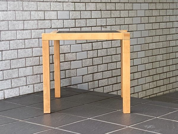 北欧ビンテージ Scandinavia Vintage ブナ材 リノリウム天板 サイドテーブル ランプテーブル 花台 ■