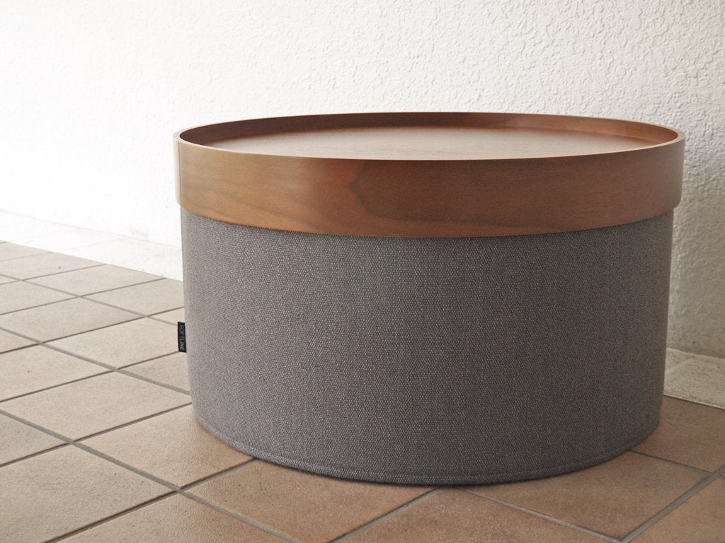 ソフトライン SOFTLINE ドラムス パフ トレイ DRUMS POUF スツール ローテーブル ウォールナット カバーリング デンマーク アクタス ACTUS 取扱い ◇