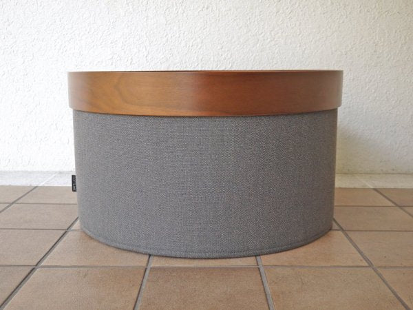 ソフトライン SOFTLINE ドラムス パフ トレイ DRUMS POUF スツール ローテーブル ウォールナット カバーリング デンマーク アクタス ACTUS 取扱い ◇