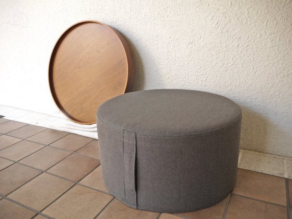 ソフトライン SOFTLINE ドラムス パフ トレイ DRUMS POUF スツール ローテーブル ウォールナット カバーリング デンマーク アクタス ACTUS 取扱い ◇
