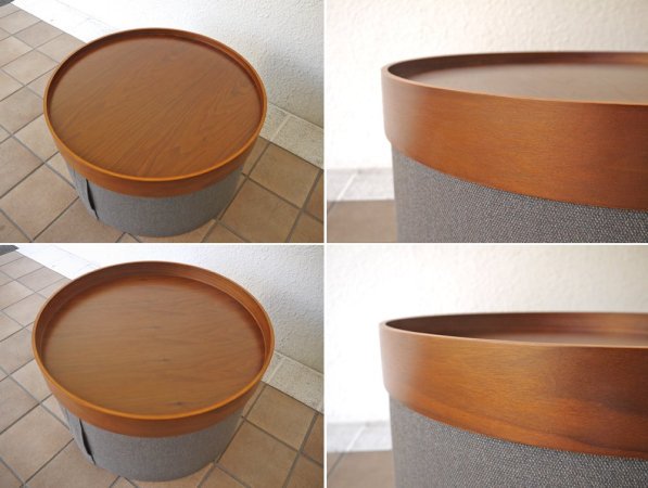 ソフトライン SOFTLINE ドラムス パフ トレイ DRUMS POUF スツール ローテーブル ウォールナット カバーリング デンマーク アクタス ACTUS 取扱い ◇