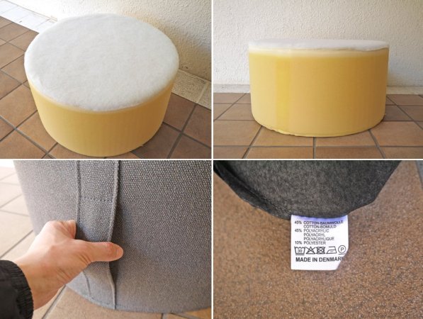 ソフトライン SOFTLINE ドラムス パフ トレイ DRUMS POUF スツール ローテーブル ウォールナット カバーリング デンマーク アクタス ACTUS 取扱い ◇