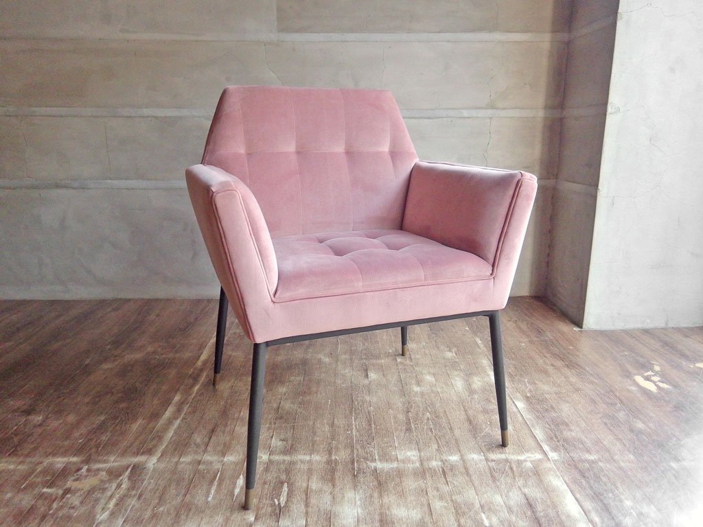 ダッチボーン DUTCH BONE ケイト アームチェア Kate armchair ダイニングチェア ベルベット ピンク オランダ♪