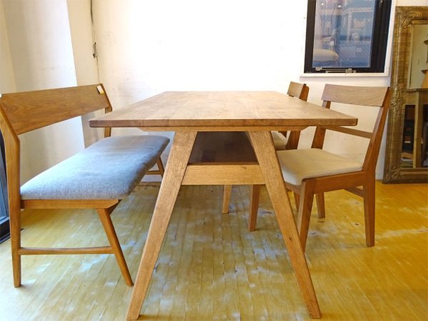 ウニコ unico アディ ADDAY ダイニングテーブル Dining table オーク材 オイル仕上げ W150cm 定価￥71,280 ★