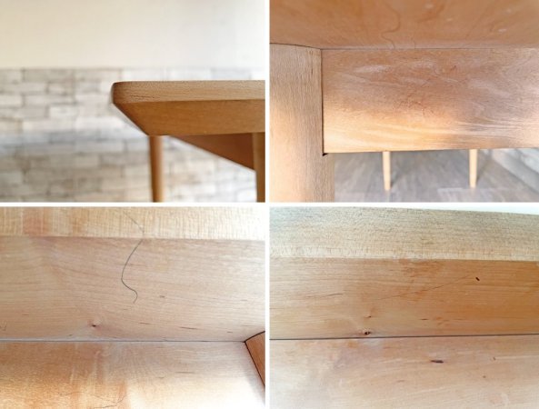 トラックファニチャー TRUCK FURNITURE ダイニングテーブル LATHED-LEG TABLE メープル材 W160cm 特注品 ●