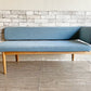 モモナチュラル MOMO Natural ブリック BRICK BENCH COUCH 片アーム バックレスト ベンチソファ アルダー無垢材 ファブリック カバーリング仕様 現状品 ●