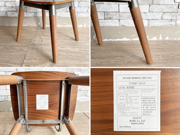 アクメファニチャー ACME Furniture ストランド チェア STRAND CHAIR ダイニングチェア アッシュ材 スチール 板座 B 定価￥27,500- ●