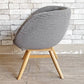 モモナチュラル Momo Natural モールドラウンドチェア MOLD ROUND CHAIR ML ダイニングチェア アルダー材 カバーリング仕様 回転式 ●