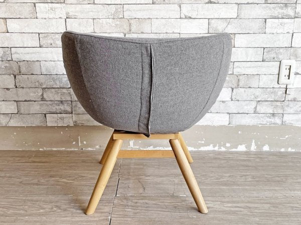 モモナチュラル Momo Natural モールドラウンドチェア MOLD ROUND CHAIR ML ダイニングチェア アルダー材 カバーリング仕様 回転式 ●