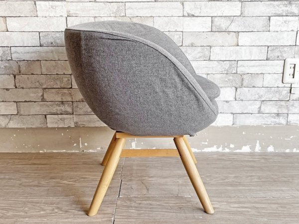 モモナチュラル Momo Natural モールドラウンドチェア MOLD ROUND CHAIR ML ダイニングチェア アルダー材 カバーリング仕様 回転式 ●