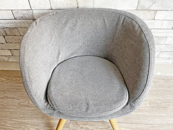 モモナチュラル Momo Natural モールドラウンドチェア MOLD ROUND CHAIR ML ダイニングチェア アルダー材 カバーリング仕様 回転式 ●