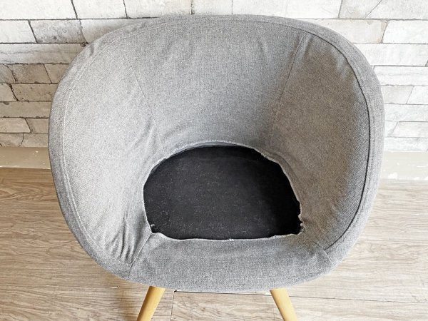 モモナチュラル Momo Natural モールドラウンドチェア MOLD ROUND CHAIR ML ダイニングチェア アルダー材 カバーリング仕様 回転式 ●