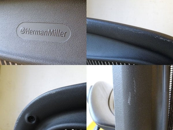 ハーマンミラー Herman Miller アーロンチェア ライト Aeron chair ポスチャーフィット Bサイズ グラファイトベース アームレス ★