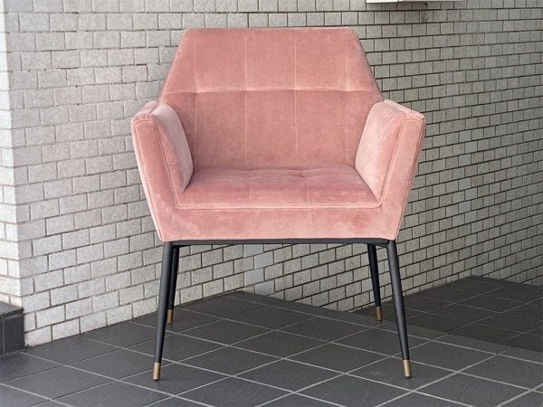 ダッチボーン DUTCH BONE ケイト アームチェア Kate armchair ラウンジチェア ダイニングチェア ベルベット ピンク オランダ ■