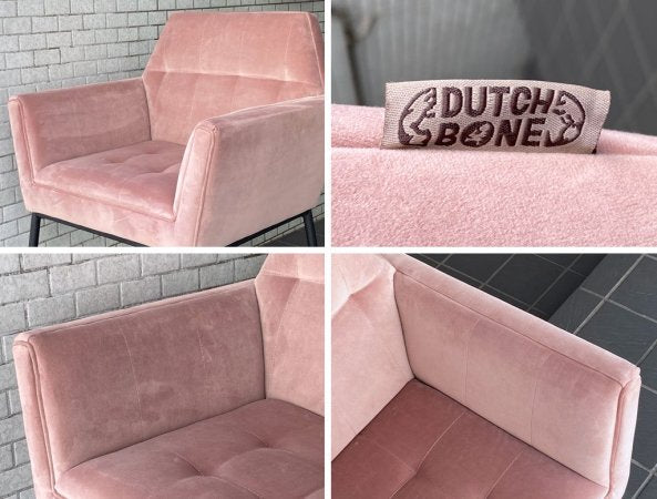 ダッチボーン DUTCH BONE ケイト アームチェア Kate armchair ラウンジチェア ダイニングチェア ベルベット ピンク オランダ ■