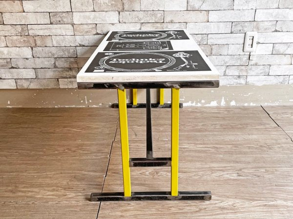 FEDUP STORE コーヒーテーブル ローテーブル DJ ターンテーブル ペインテッド ウッド × アイアン オーダーメイド ●