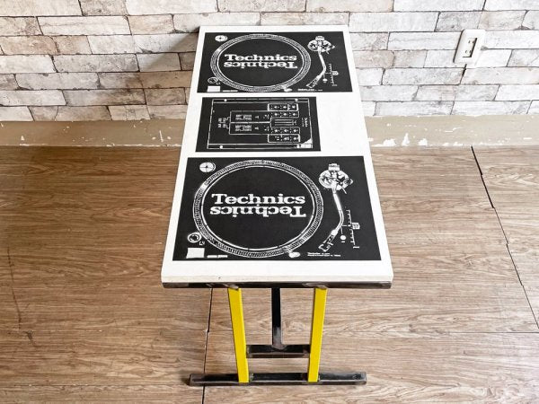 FEDUP STORE コーヒーテーブル ローテーブル DJ ターンテーブル ペインテッド ウッド × アイアン オーダーメイド ●