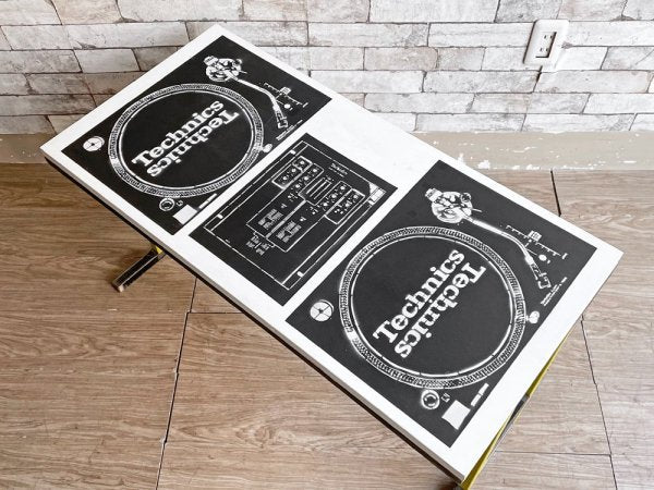 FEDUP STORE コーヒーテーブル ローテーブル DJ ターンテーブル ペインテッド ウッド × アイアン オーダーメイド ●