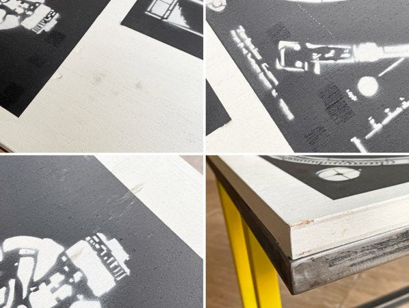 FEDUP STORE コーヒーテーブル ローテーブル DJ ターンテーブル ペインテッド ウッド × アイアン オーダーメイド ●