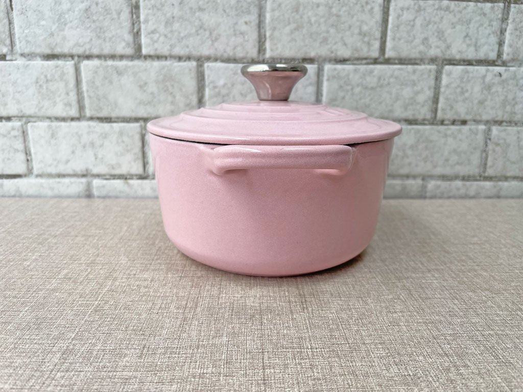 ルクルーゼ LE CREUSET ココットロンド 両手鍋 14cm 鋳物 ホーロー シフォンピンク フランス ■