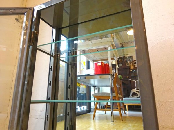 ダルトン Dulton ウォールマウント ガラスキャビネット WALL MOUNT GLASS CABINET RAW 美品 ★