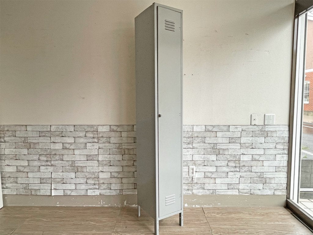 USビンテージ Vintage トールロッカー スチール製 グレー 5段 H202cm インダストリアル アクメファニチャー ACME Furniture 購入品 ●