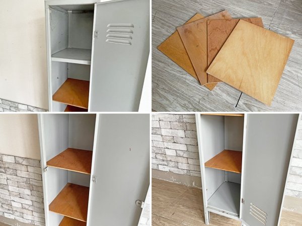USビンテージ Vintage トールロッカー スチール製 グレー 5段 H202cm インダストリアル アクメファニチャー ACME Furniture 購入品 ●