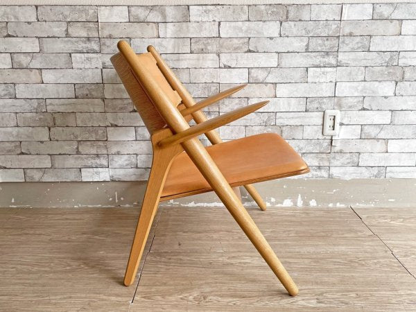 カールハンセン＆サン Carl Hansen & son ラウンジチェア CH28P オーク材 レザー ハンス・J・ウェグナー Hans J. Wegner デンマーク 北欧家具 ●