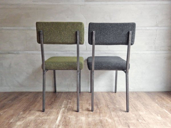 ジャーナルスタンダードファニチャー journal standard Furniture リージェント チェア REGENT CHAIR ダイニングチェア 2脚セット ブラック＆カーキ 現状品 ♪