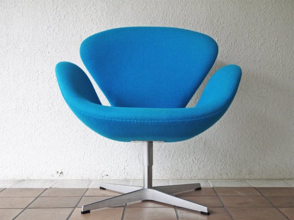 フリッツハンセン Fritz Hansen スワンチェア SWAN  ライトブルー アルネ ヤコブセン Arne Jacobsen デンマーク  ◇