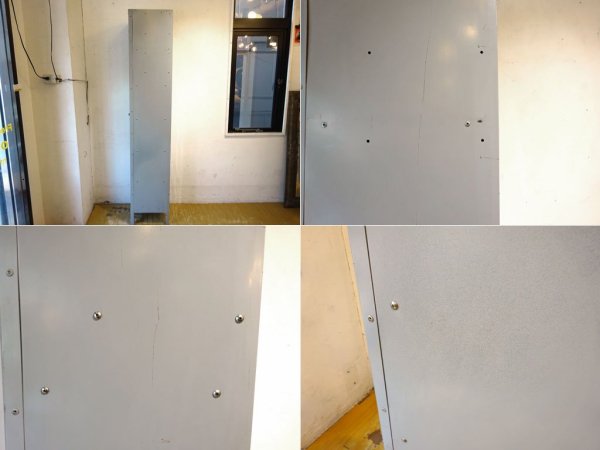USビンテージ Vintage スチールトールロッカー グレー 5段 H202cm インダストリアル シューズケース ACME Furniture 購入品 ★