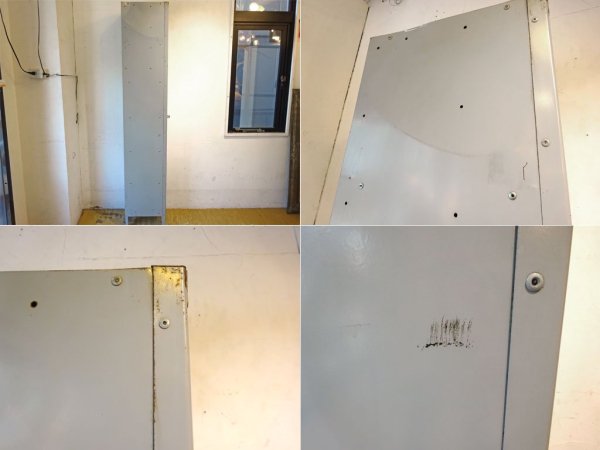 USビンテージ Vintage スチールトールロッカー グレー 5段 H202cm インダストリアル シューズケース ACME Furniture 購入品 ★