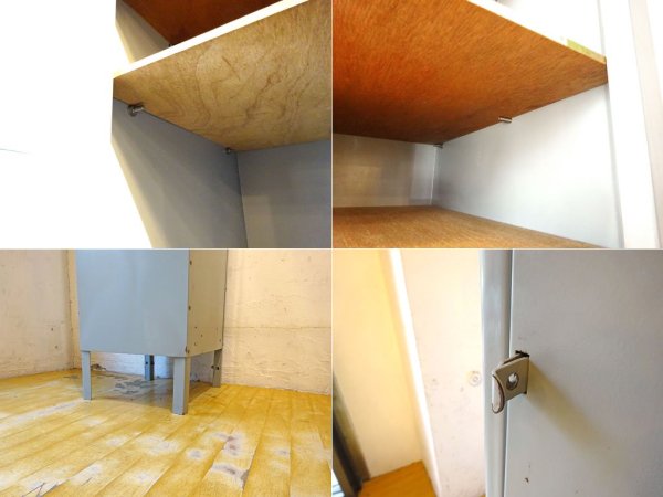 USビンテージ Vintage スチールトールロッカー グレー 5段 H202cm インダストリアル シューズケース ACME Furniture 購入品 ★
