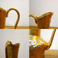 ベネチアンガラス ムラノ Venezian glass murano クリーマー アンバーガラス ゴールド 24KT 金彩 小花柄 ヴェネチアングラス ★