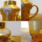 ベネチアンガラス ムラノ Venezian glass murano ティーポット アンバーガラス ゴールド 24KT 金彩 小花柄 ヴェネチアングラス ★