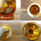 ベネチアンガラス ムラノ Venezian glass murano ティーポット アンバーガラス ゴールド 24KT 金彩 小花柄 ヴェネチアングラス ★