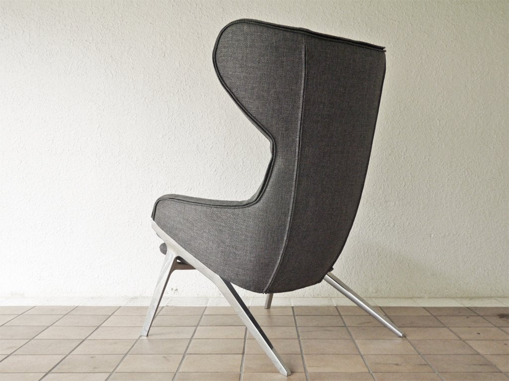 カッシーナ Cassina 395 P22 ラウンジチェア パトリック・ノルゲ Patrick Norguet カバーリング MOON グレー系 コテンポラリーコレクション 定価\600,500- ◇